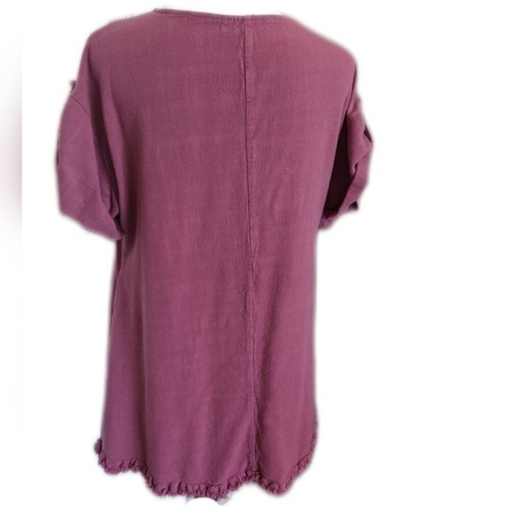 Umgee Rose Pink Short Sleeve Shift Dress - Picture 4 of 9